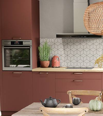 Conception et montage de cuisine en L de couleur à Toulon 83000