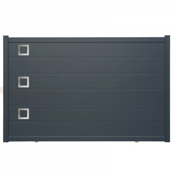 portail plein avec inserts alu dans le 83